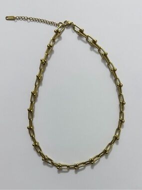 Gold Link Chain Necklace 16 inches